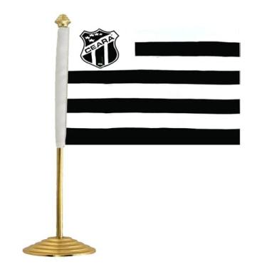 Imagem de Bandeira de Mesa do Ceará Sporting Club, Preto, Branco