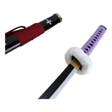 Imagem de Katana One Piece Kikoku Law  Lâmina Bambu Cosplay Preto
