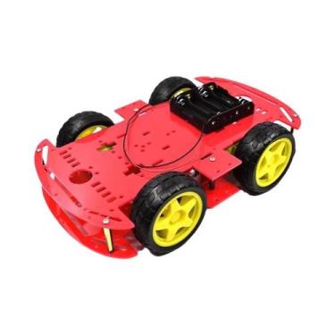 Imagem de Kit De Carro Robô Inteligente 4WD Com Encoder De Velocidade E Caixa De