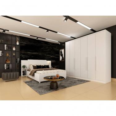 Imagem de Guarda Roupa Casal Grande 6 Portas 2,39m - Veneza-neve - Tcil Móveis