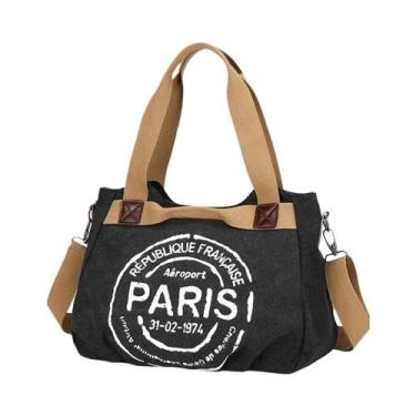 Imagem de Bolsa Tote Casual De Lona Para Estudantes Com Grande Capacidade, Estil