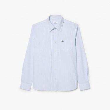 Imagem de Camisa Oxford Listrada com Caimento Regular-Masculino