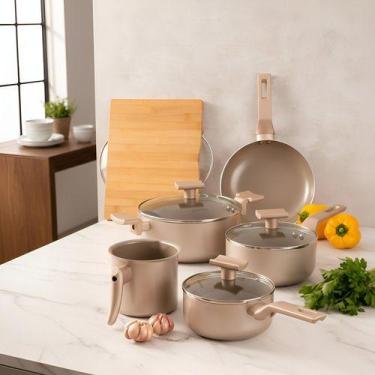 Imagem de Jogo De Panelas Mimo Style Sartin Cook 5 Peças Cerâmica Antiaderente S