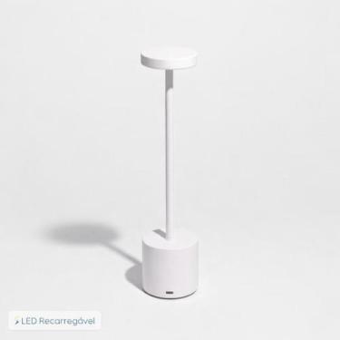 Imagem de Luminária de Mesa LED Recarregável Sem Fio USBC com Controle Touch e 3