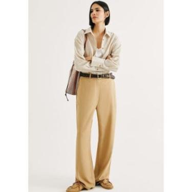 Imagem de Calça Feminina Reta Em Tecido Rústico-Feminino