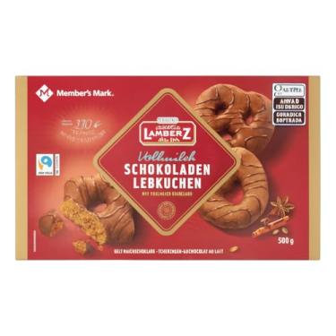 Imagem de Pão De Mel Alemão Lambertz com Chocolate ao Leite Schokolanden Lebkuchen - 500g Importado
