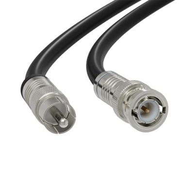 Imagem de THE CIMPLE CO - Cabo BNC para RCA - 3 m - Preto - Grau Profissional - RG59 - Macho BNC para Cabo RCA Macho - Cabo Coaxial - Monitor, Monitores de TV