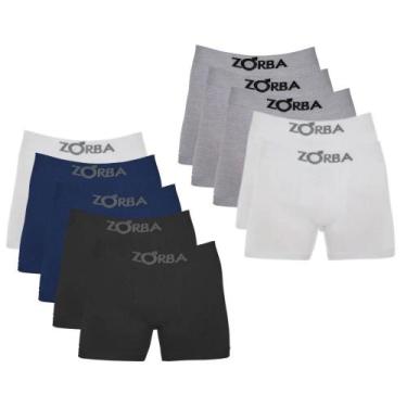 Imagem de Kit Com 10 Cuecas Boxer Box Adulto Em Algodão Cotton Sem Costura Zorba