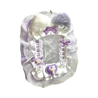 Imagem de Capa Protetora Para Photocard Lolita Com Renda E Corrente De Pérolas, 