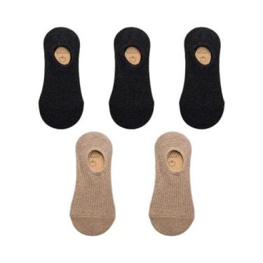 Imagem de Meias Invisíveis Respiráveis Para Homens, 5 Pares, Algodão, Finas Para