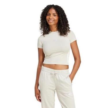 Imagem de Camiseta Adidas Baby Look Essentials Três Listras Slim Feminina-Feminino
