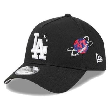 Imagem de Boné New Era 940 A-Frame Los Angeles Dodgers Planets Preto-Masculino