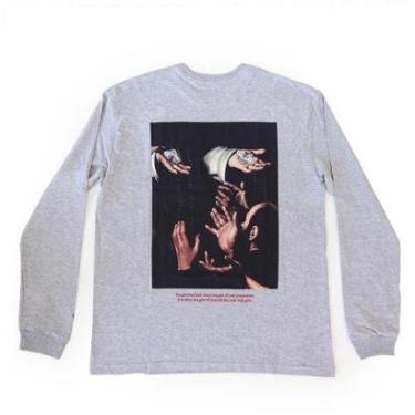 Imagem de Camiseta Manga Longa Diamond Life Hands - Cinza Mescla-Masculino