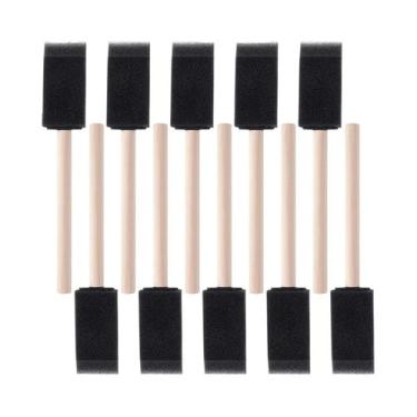 Imagem de Pincéis De Esponja Para Pintura E Desenho Infantil Com Cabo De Madeira