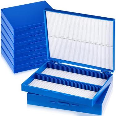 Imagem de Caixa de armazenamento de lâminas para microscópio Wonderjune 100 Plac