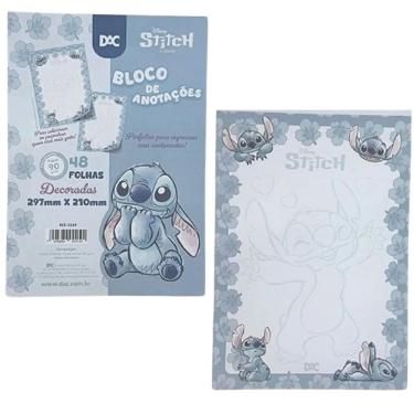Imagem de Bloco para Anotações DAC 5339 Papel de Carta Stitch 90G Formato A4 com 48 Folhas Decoradas