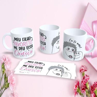 Imagem de Caneca Dia das Mães Flork Estampa 16 Presente Criativo em Porcelana 325ML Apta micro-ondas Branca Outras Marcas
