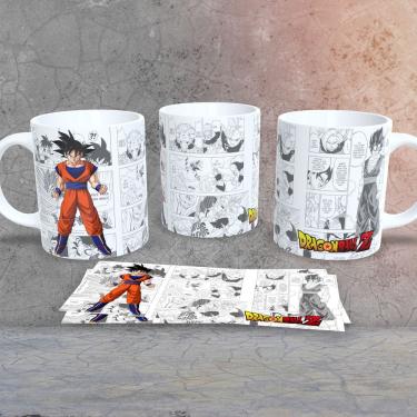 Imagem de Caneca de Porcelana Dragon Ball Estampa 2 para Café 325ML com Uso em Micro-ondas e Lava...