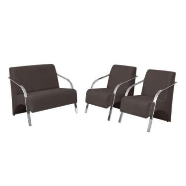 Imagem de Conjunto Poltronas Vênus 1 Dois Lugares 2 Um Lugar Braços Em Alumínio 