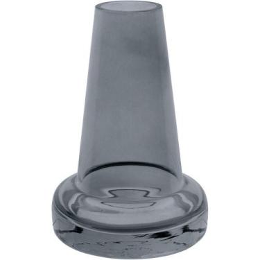 Imagem de Vaso Decorativo Enfeite Casa Home&co Vidro 14x9x9cm Cinza - HOME & CO