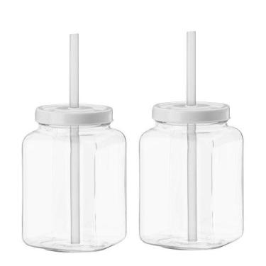 Imagem de Jogo De 2 Copos Casal Filmes Com Tampa Canudo 670ml Boccati Cor:transp