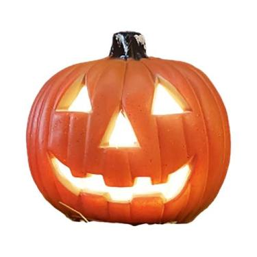 Imagem de Lanterna De Abóbora LED Para Halloween, Decoração Com Luz Quente Para 