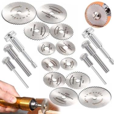 Imagem de Kit Mini Disco Corte Serra Circular 18Pcs Micro Retifica Furadeira Par