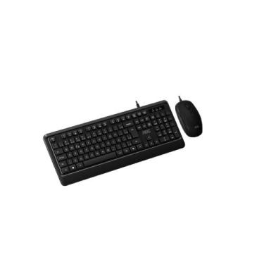 Imagem de Kit Teclado e Mouse com fio Preto - AOC