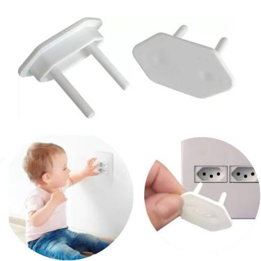 Imagem de Kit Protetor de Tomada 24 Unidades para Segurança Infantil Compatível com 2 e 3 Pinos B...