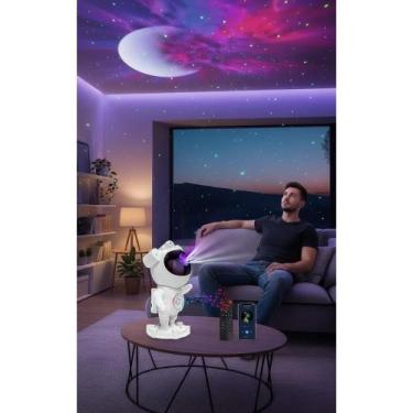Imagem de Projetor Astronauta Galáxia Estelar Bluetooth Luz Noturna Bi - Congrat