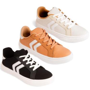 Imagem de Tênis Moleca Feminino Casual Passeio Moda Original 5796, Nude, 35