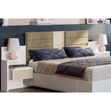 Imagem de Cabeceira Cama Box Madeirado Casal/Queen G290 c/ 2 Mesas c/ 2 Gavetas 