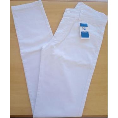 Imagem de Calça branca  tradicional masculina,  jeans com elastano. - Nanda Piva