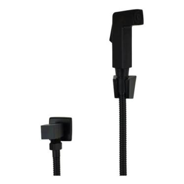 Imagem de Ducha Higiênica Completa Quadrado Preto Fosco Black Matte - B2T, Preto