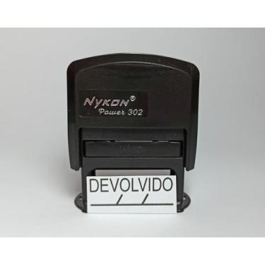 Imagem de Carimbo automático c/ a palavra DEVOLVIDO C 3,7cm x 1,3cm - Nykon