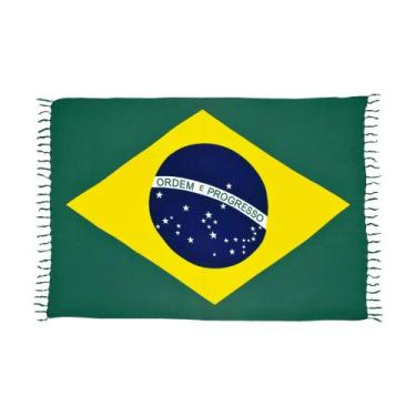 Imagem de CANGA DE PRAIA BANDEIRA DO BRASIL Tamanho:UCor:Verde - Karla Moda, U, 