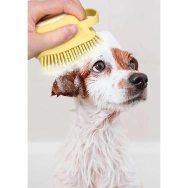 Imagem de Esponja de silicone com dispenser para Shampoo- Cães e Gatos - Elo pet