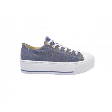 Imagem de Tênis Feminino Ramarim Flatform 22-97222, Azul, Branco, 35