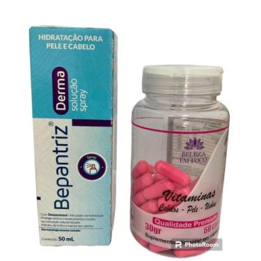Imagem de Kit Bepantriz Derma spray + Vitamina Silício c/60 cápsulas - Beleza em