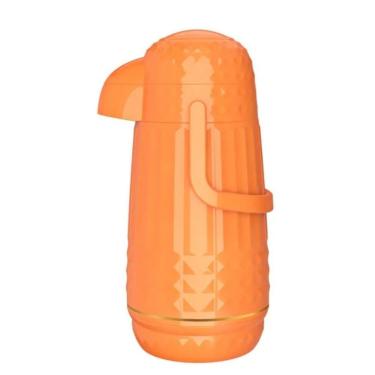 Imagem de Garrafa Térmica Valentina 1L em Plástico Abs para Café Chá e Água Quente Tangerina Mb Home