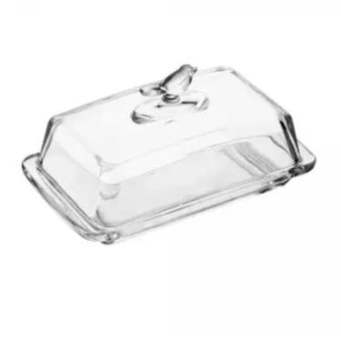 Imagem de Manteigueira Retangular com Tampa Bird para Mesa em Cristal Ecológico Transparente Wolff