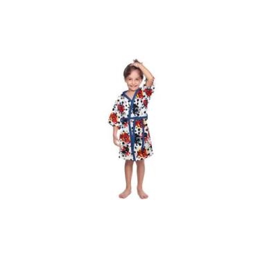 Imagem de Roupao Lepper Infantil Felpudo Quimono Spider Man Azul, P, Azul