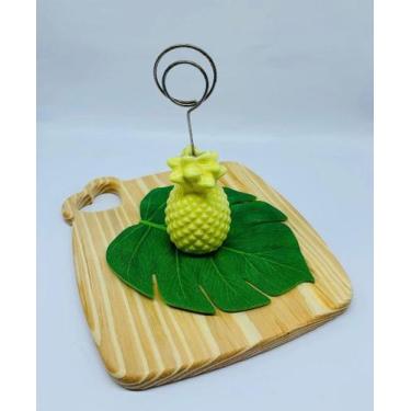 Imagem de Porta Foto Lembrete Recado Abacaxi Cerâmica Decorativo Versátil AB01 -
