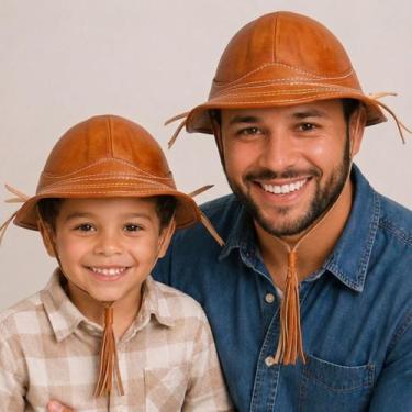 Imagem de Chapéu Couro Nordestino Vagueiro Cangaceiro Infantil e Adulto - GENÉRI