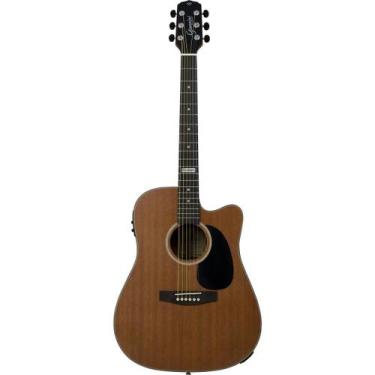 Imagem de Violao Eletroacustico Dreadnought FOLK Cutaway ACO GF-1D CEQ Walnut Sa