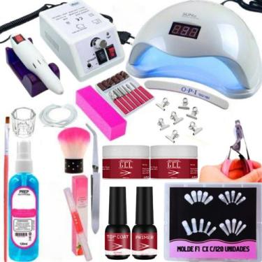 Imagem de Kit Alongamento Unha Gel Fibra Manicure Completo Lixadeira Mercedes 20