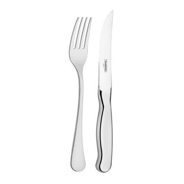 Imagem de Jogo para Churrasco Tramontina Zurique Aço Inox Facas Jumbo Serrilhado Alto Brilho 12 Peças