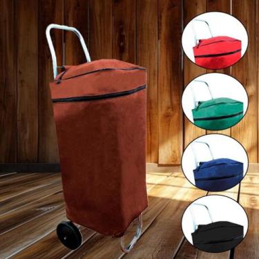 Imagem de Bolsa Para Carrinho SEM CARRINHO Feira Compras 21L Nylon Resistente Bo