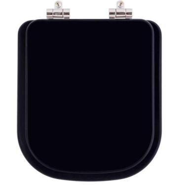 Imagem de Assento Sanitário Soft Close Quadra Ebano (Preto) para vaso Deca - Pon