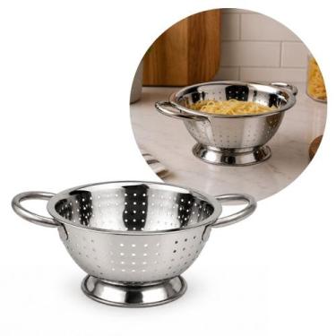 Imagem de Escorredor de Massas Aço Inox Premium Slim com Alças 20cm - Tuut - Yan